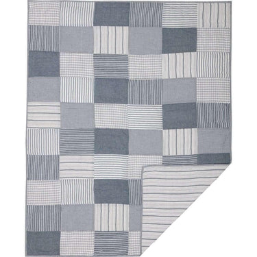Sawyer Mill Blue Block Quilted Throw 60x50 VHC Brands - The Fox Decor